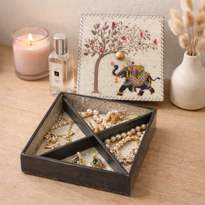 Caja de regalo decorativa pintada a mano para venta al por mayor de Bohozena