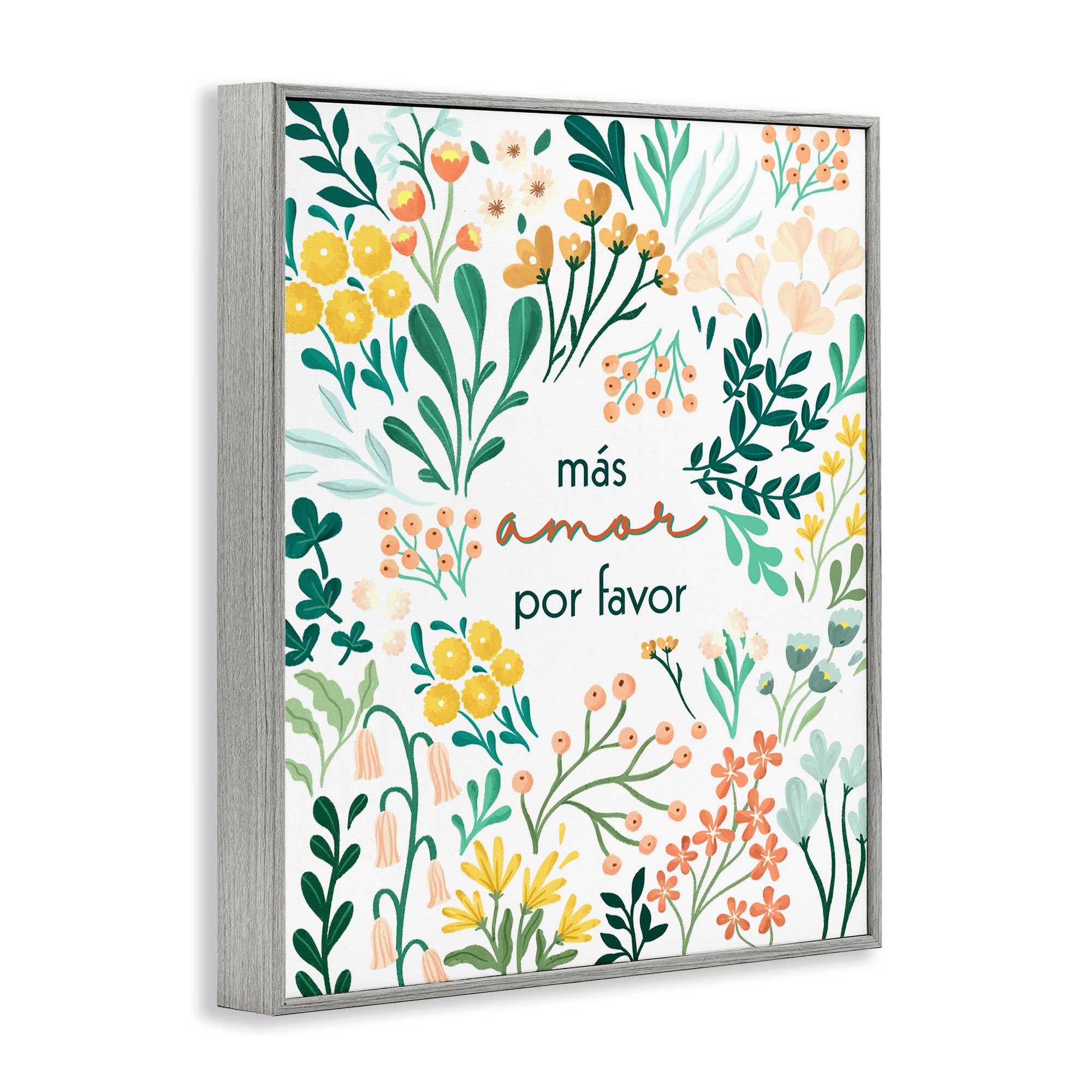 Stupell Industries – wholesale Väggdekor - Barn och baby – More Love Por Favour Blommor Framed Giclee Art17