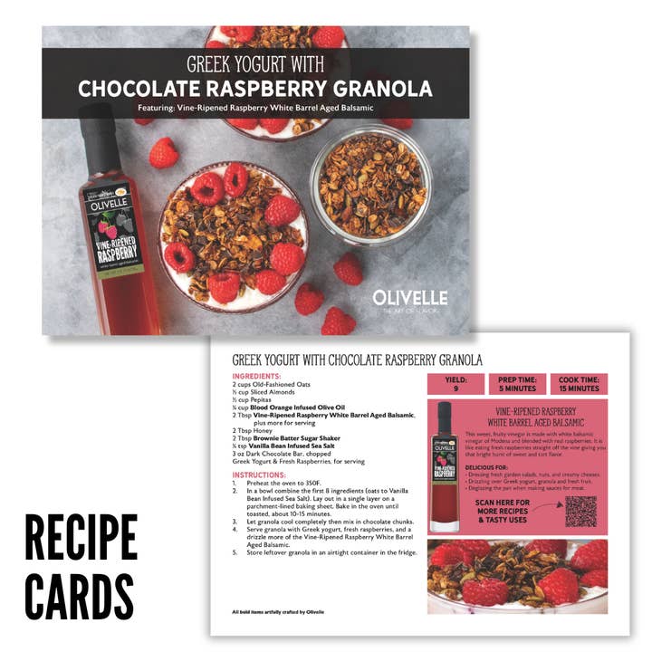 Olivelle - Wholesale Vinegar - Vine-Ripened Raspberry White Barrel Aged Balsamic - 250ml Bottled2