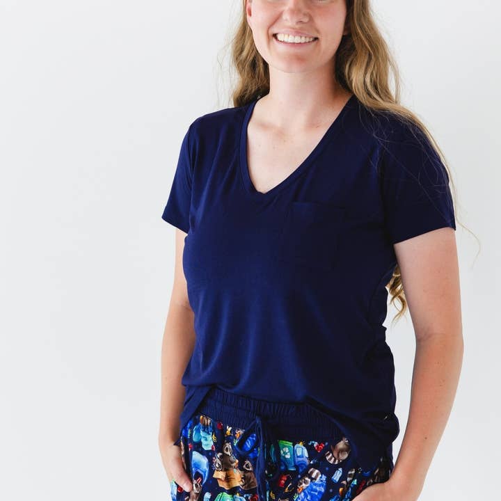 Nocturnal Nonsense Women's Solid Short Sleeve T-shirt for wholesale by Jammie Session formerly Big Dreams Little Jammies