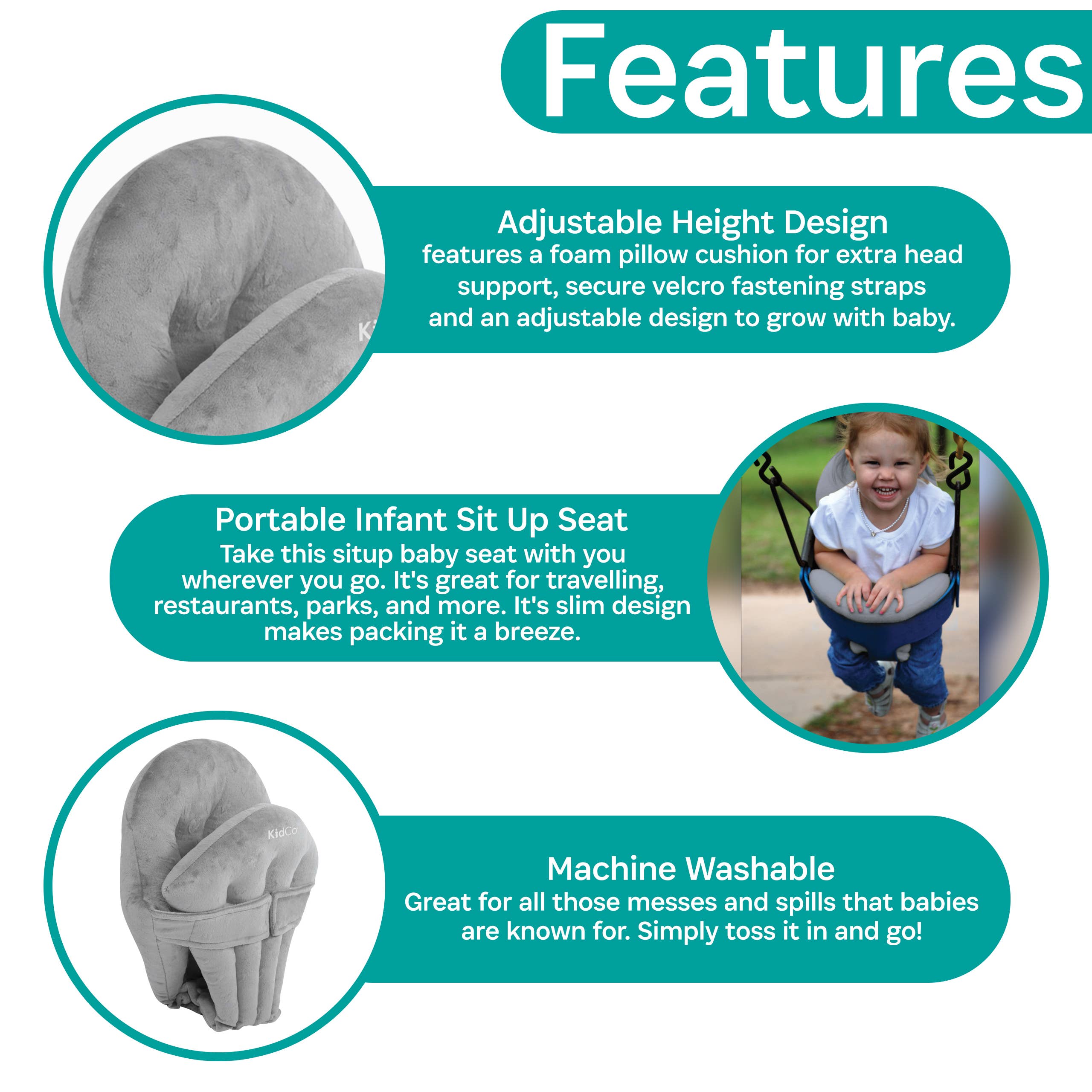 KidCo - Wholesale Lounger - Baby - HuggaPod™ Infant Support2