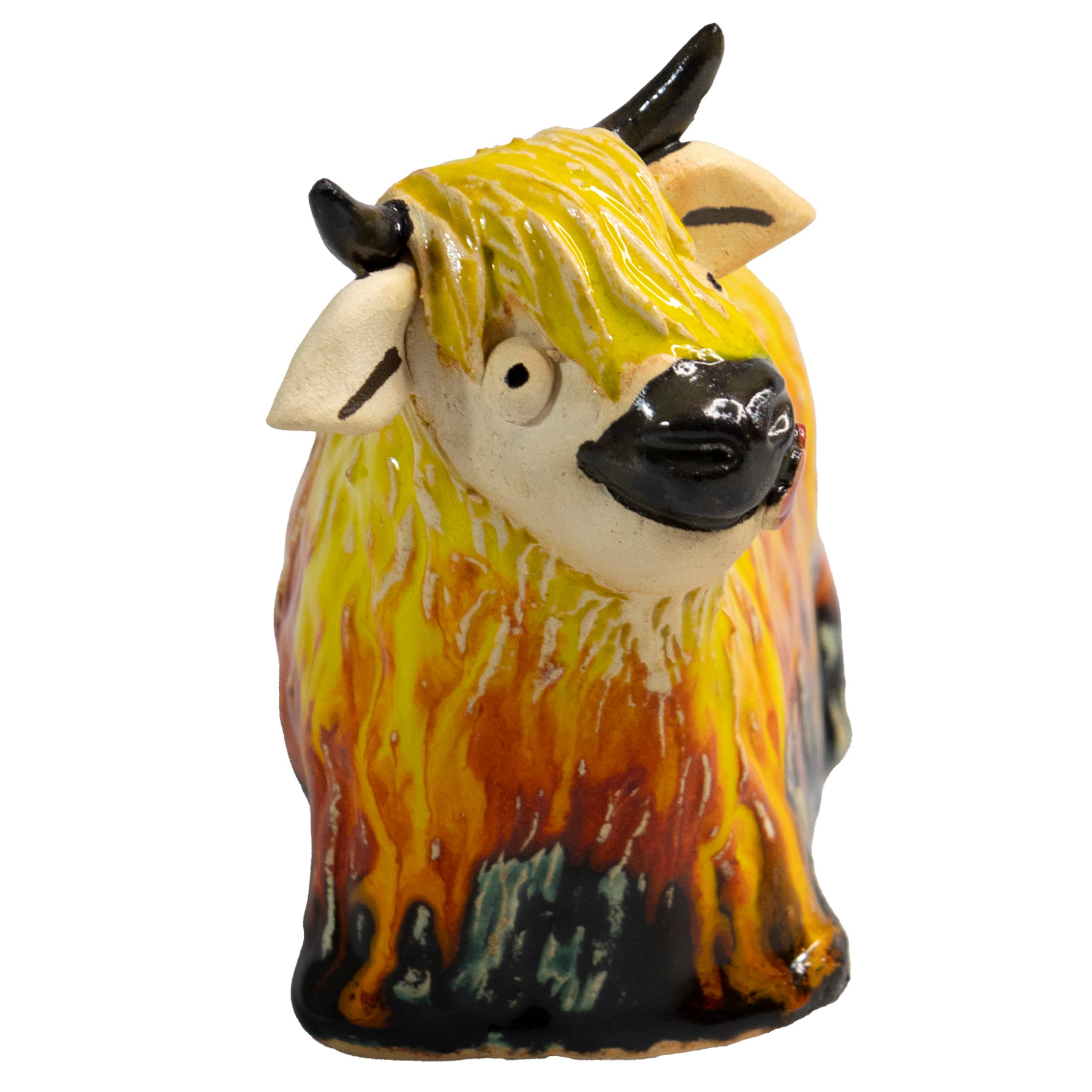 Enigma Supplies – wholesale Dekorativ statyett – Ko med blomma keramisk figur | Olika färger7