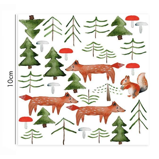 nuukk GmbH - Wholesale Sticker - forest animals porcelain stickers1