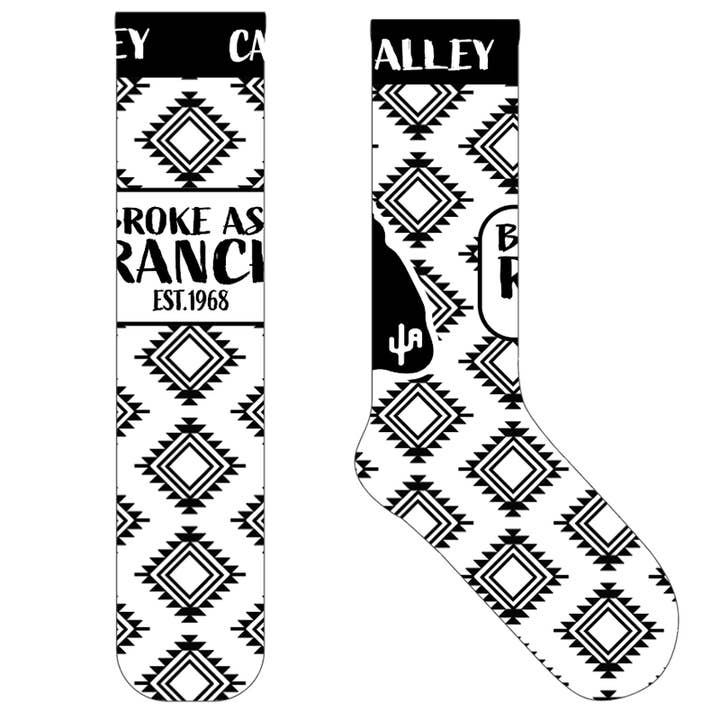 Cactus Alley- Broke Ass Ranch Blk/White for wholesale by Lucky Chuck