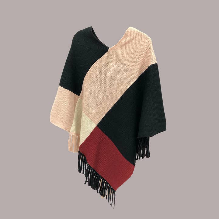 Justin & Taylor - Wholesale Poncho - Women's - Bordeaux Breeze Poncho1