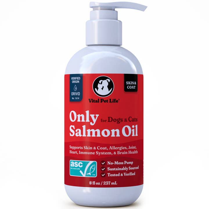 Vital Pet Life - Wholesale Pet Supplement - Cat/Dog - Only Salmon Oil for Dogs & Cats, 8 oz