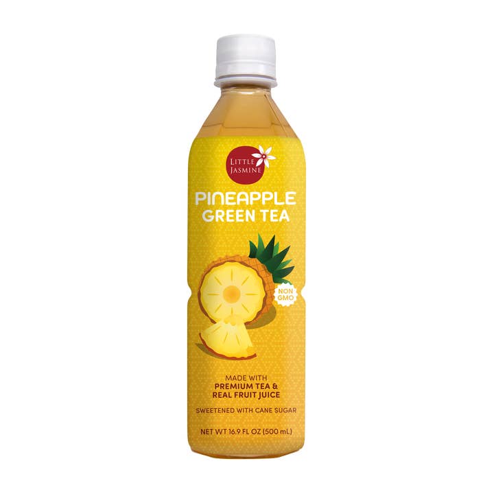 Pineapple Green Tea, 16.9 fl oz - Fruit Tea RTD Beverage for wholesale by Arroyo Kitchen by Little Jasmine