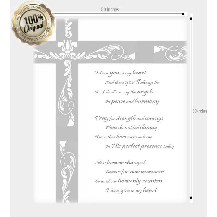 Loving Memories Gifts - Wholesale Throw Blanket - Mink Memorial Blanket Sympathy Throw