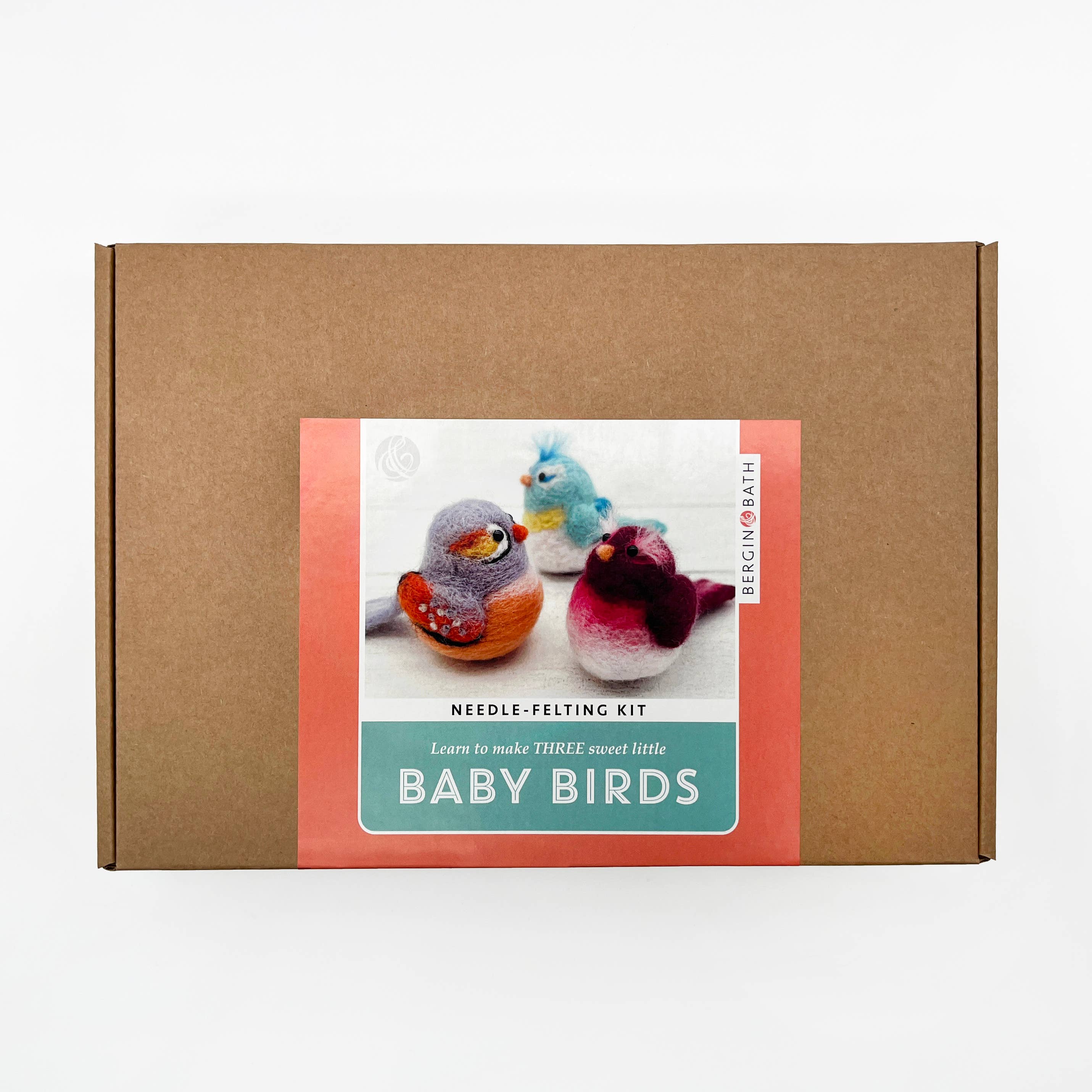 Bergin & Bath – wholesale Craft sewing kit – Needle Felting Kit, Baby Birds10