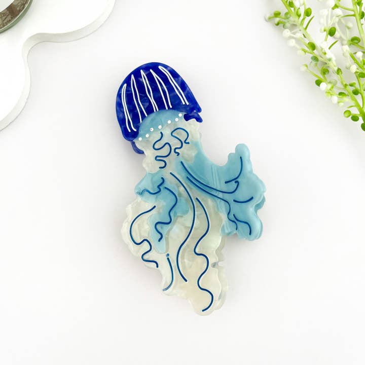 mildstyles - Wholesale Hair Clip - Women's - Graceful Jellyfish Acetate Hair Claw Clip
