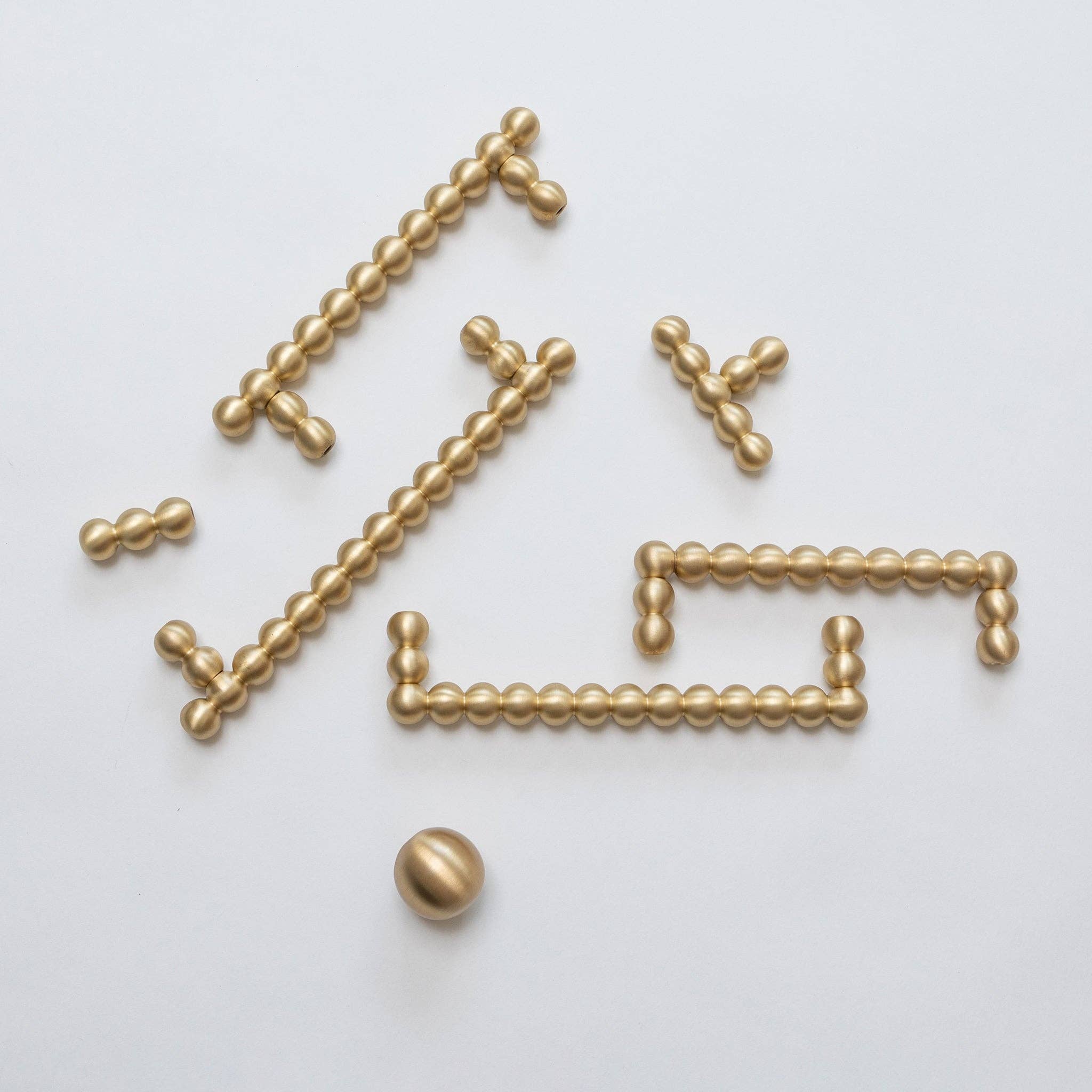 Brass bee – wholesale Knob/pull – Solid Brass Beaded Cabinet Pull Handles & Knobs - Satin Brass Finish22