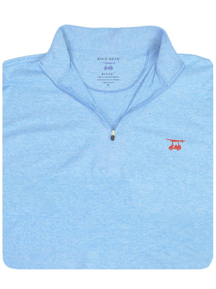 Ocean View Quarter Zip- Heather Bell for wholesale by Bald Head Blues