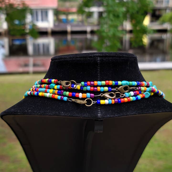 Horse Spirit Studio - Wholesale Beaded/Pearl Necklace - Set- 4 Native American made Turquoise, glass bead necklaces5