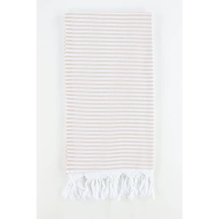 TURKISH LINEN & TOWELS - Wholesale Beach Towel - Premium Turkish Cotton Thin Striped Peshtemal Beach Towel15