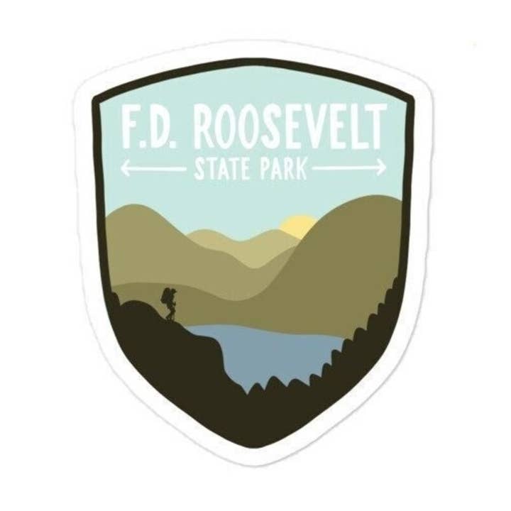 Autocolante à prova de intempéries do Parque Estadual F.D. Roosevelt Georgia por atacado de Colleen Goldhorn Creative Co