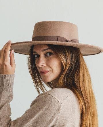 Queens INC - Vente Canotier – femme - Chapeau canotier à large bord - Ruban gros-grain assorti3