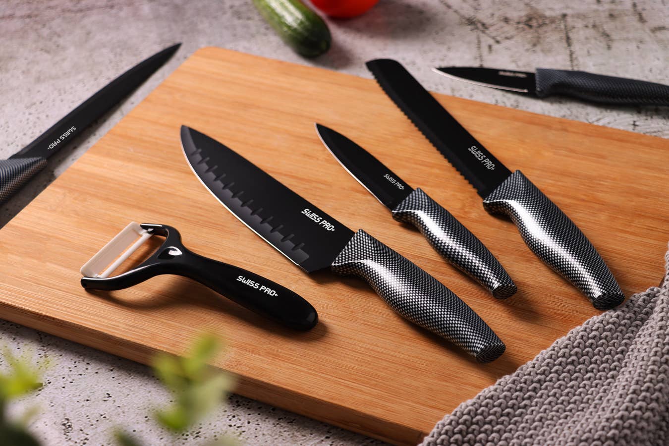 Swiss Pro+ - Wholesale Knife Set - 6 PCS Kitchen Knife set Carbon14