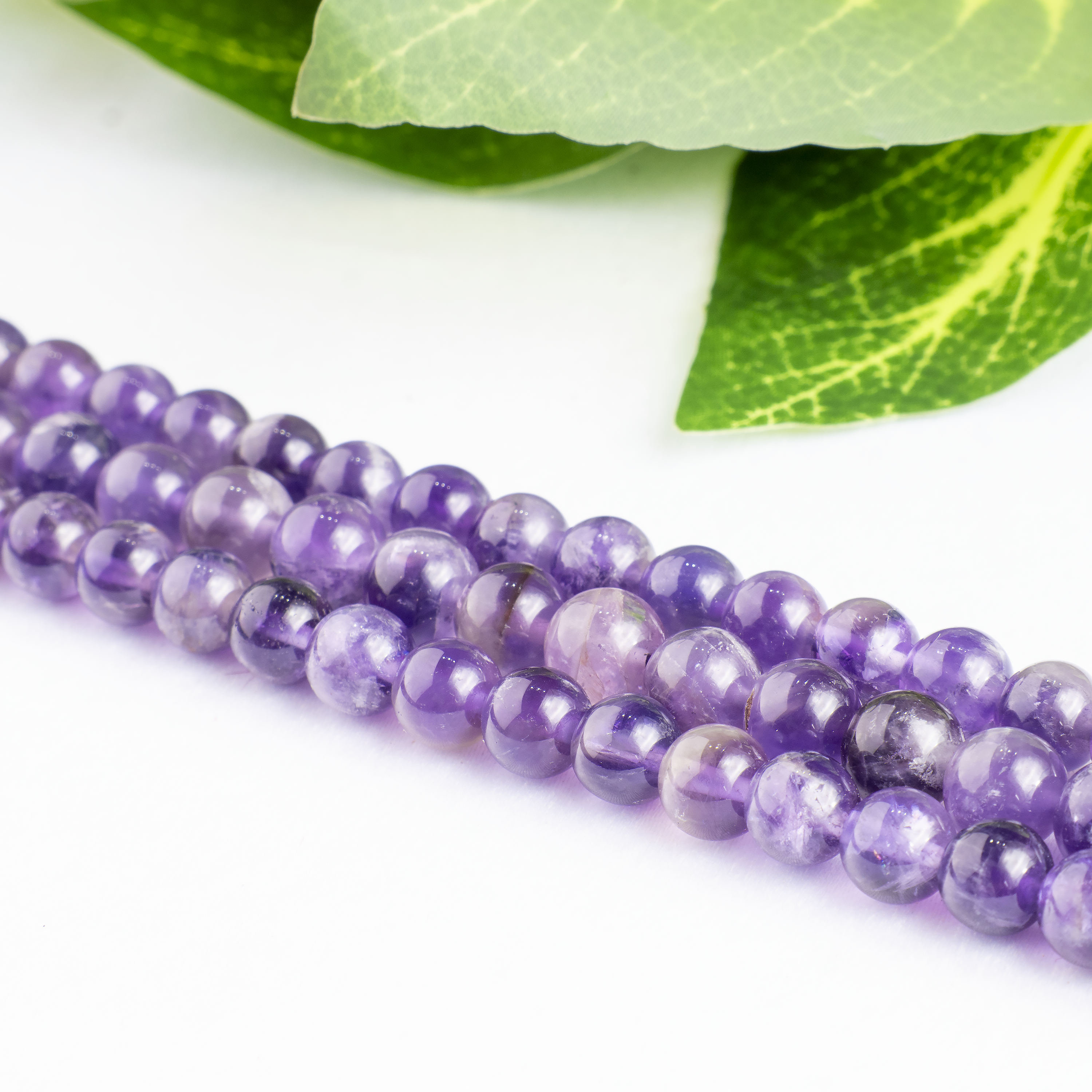 Soothing Crystals Beads - Vendita all'ingrosso Perline - Perle rotonde di cristallo | Ametista | Perle curative di pietra preziosa3