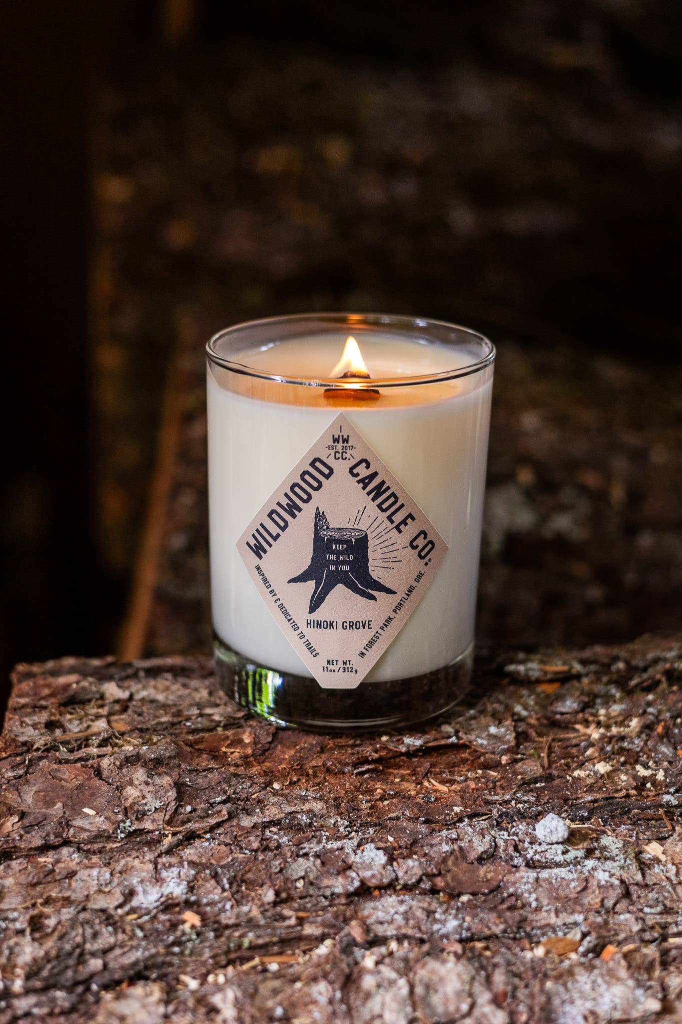 Wildwood Candle Co. - Wholesale Jar/Filled Candle - 11 oz Hinoki Grove Soy Candle - cypress, hinoki, pepper2