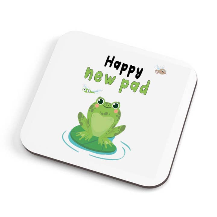 Cheeky Chops Cards & Wanky Candles – wholesale Coasters – Frog New Home Gift - New pad
Coaster H80