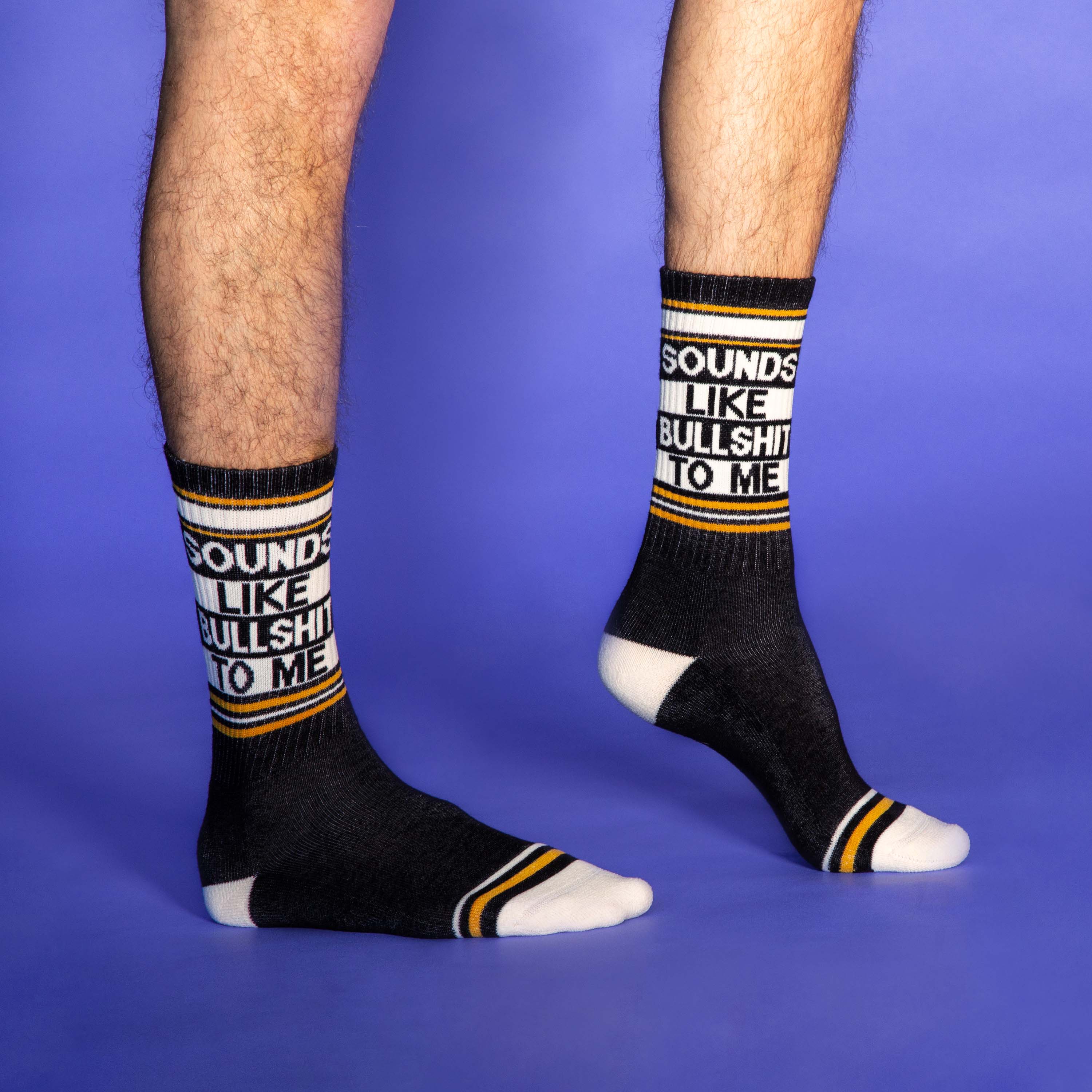 Gumball Poodle - Wholesale Socks - Unisex - Sounds Like Bullshit To Me Gym Crew Socks1