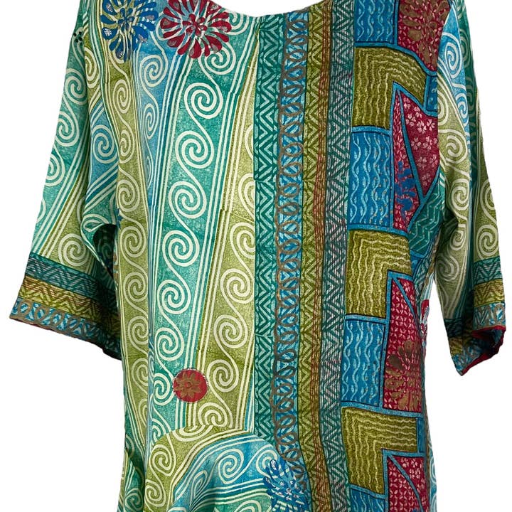 PRC6537 Avatar Pure Silk Self Pocket Tunic Dress for wholesale by sariKNOTsari