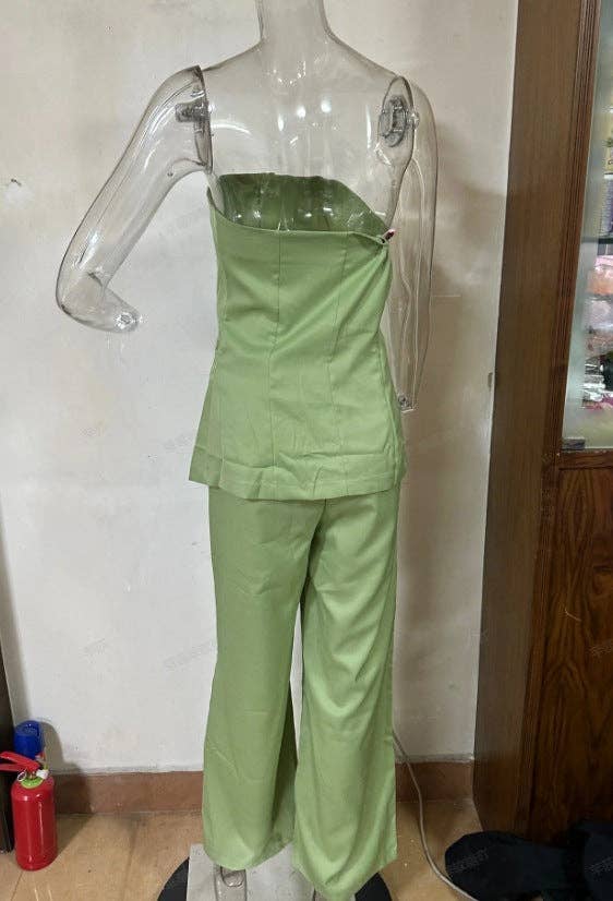 KK Bloom – Fato - Mulher por atacado – Calça casual de moda personalizada com botões de tubo gracioso8