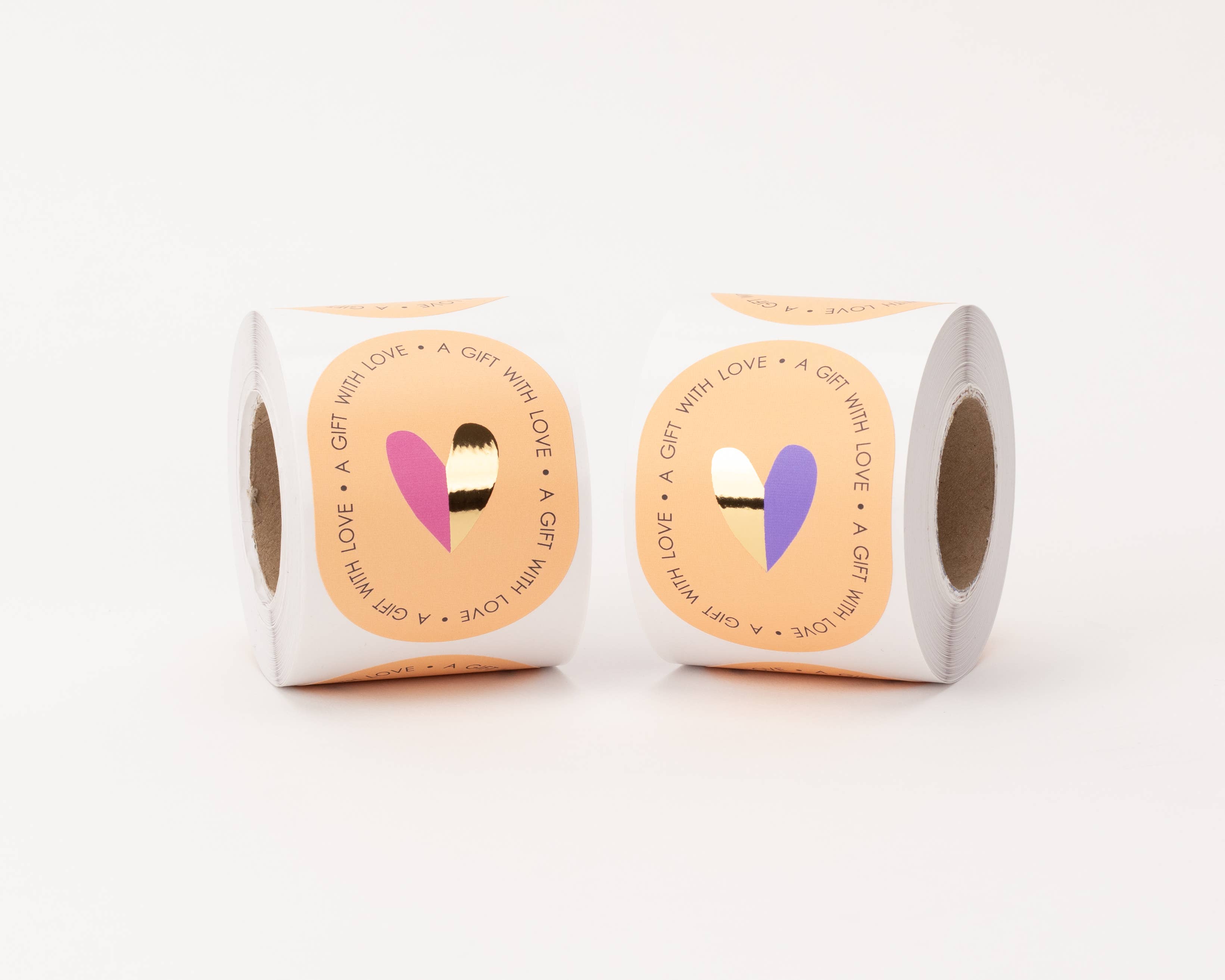 liebevoll verpackt – Engroshandel Klistermærke – Klistermærke En gave med kærlighed, Hjerte, 55x75mm