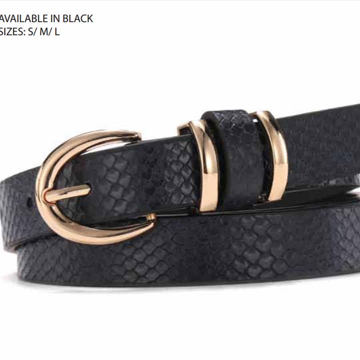 Textured Snake Look Belt with Gold Hardware and other Purchase wholesale snake belts. Free returns & net 60 terms on Faire trending on Faire.