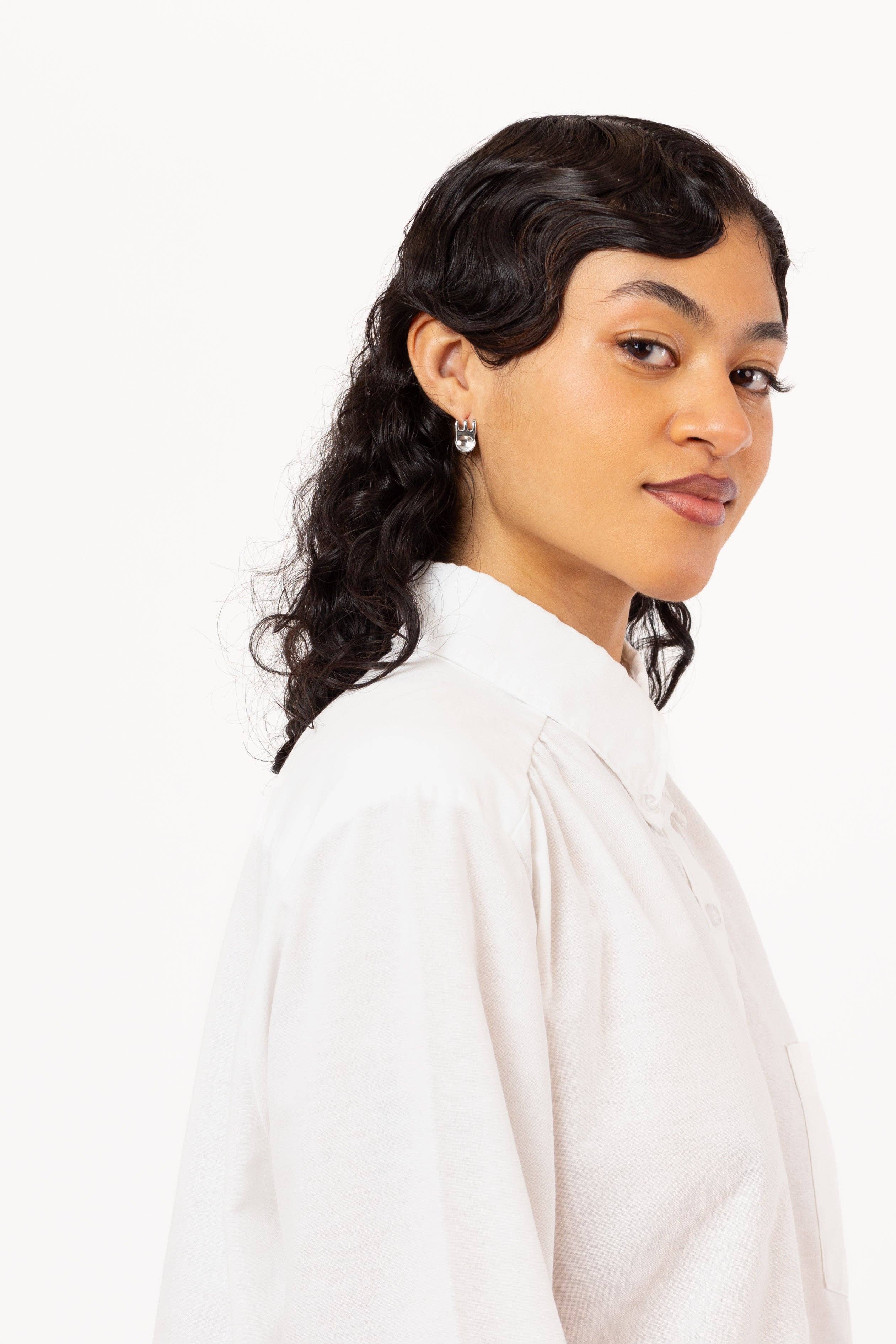 Coco Clem - Wholesale Hoop Earrings - Mini Claw Clip Hoops in Stainless Steel2