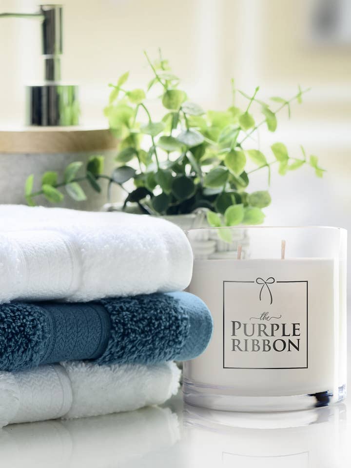 Bougie de 12 oz avec 100% de cire de soja pour la vente par The Purple Ribbon