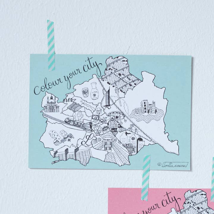 loretta cosima - Wholesale Postcard - Vienna Postcard *Colour your City*2