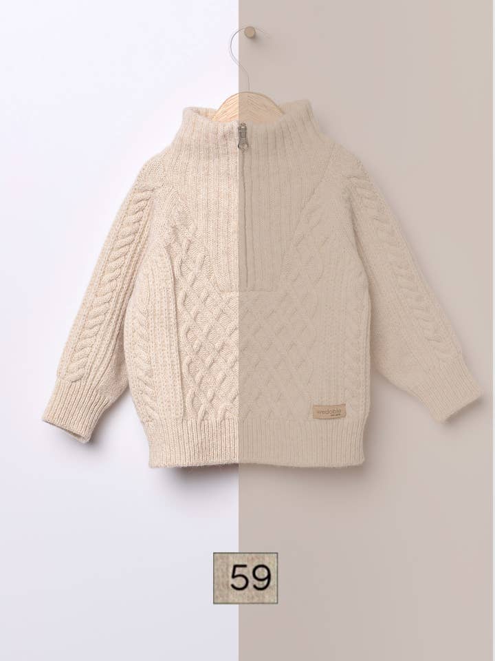 Wedoble: sustainable children's fashion - Wholesale Knitted jumper – Baby - Sweater knitted in merino wool | WEDOBLE PLAY1