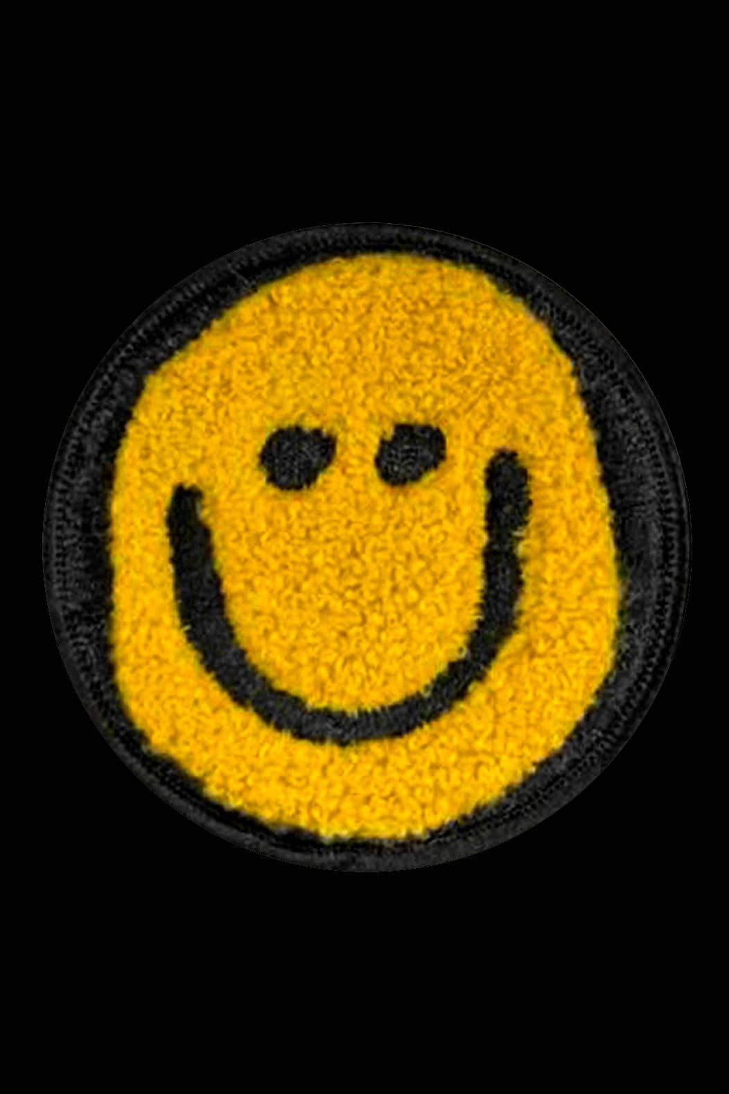 Primrose Yellow Velcro Patch Smiley Face for wholesale on Faire1