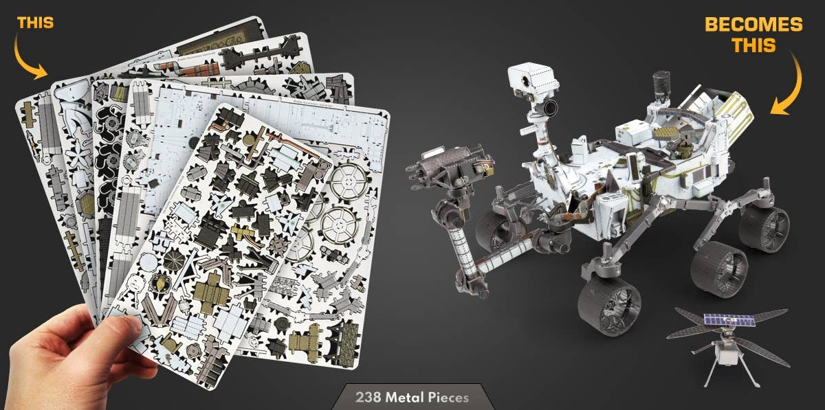 Metal Earth - Wholesale Decorative Tabletop Object - Mars Rover Perseverance & Ingenuity Helicopter1