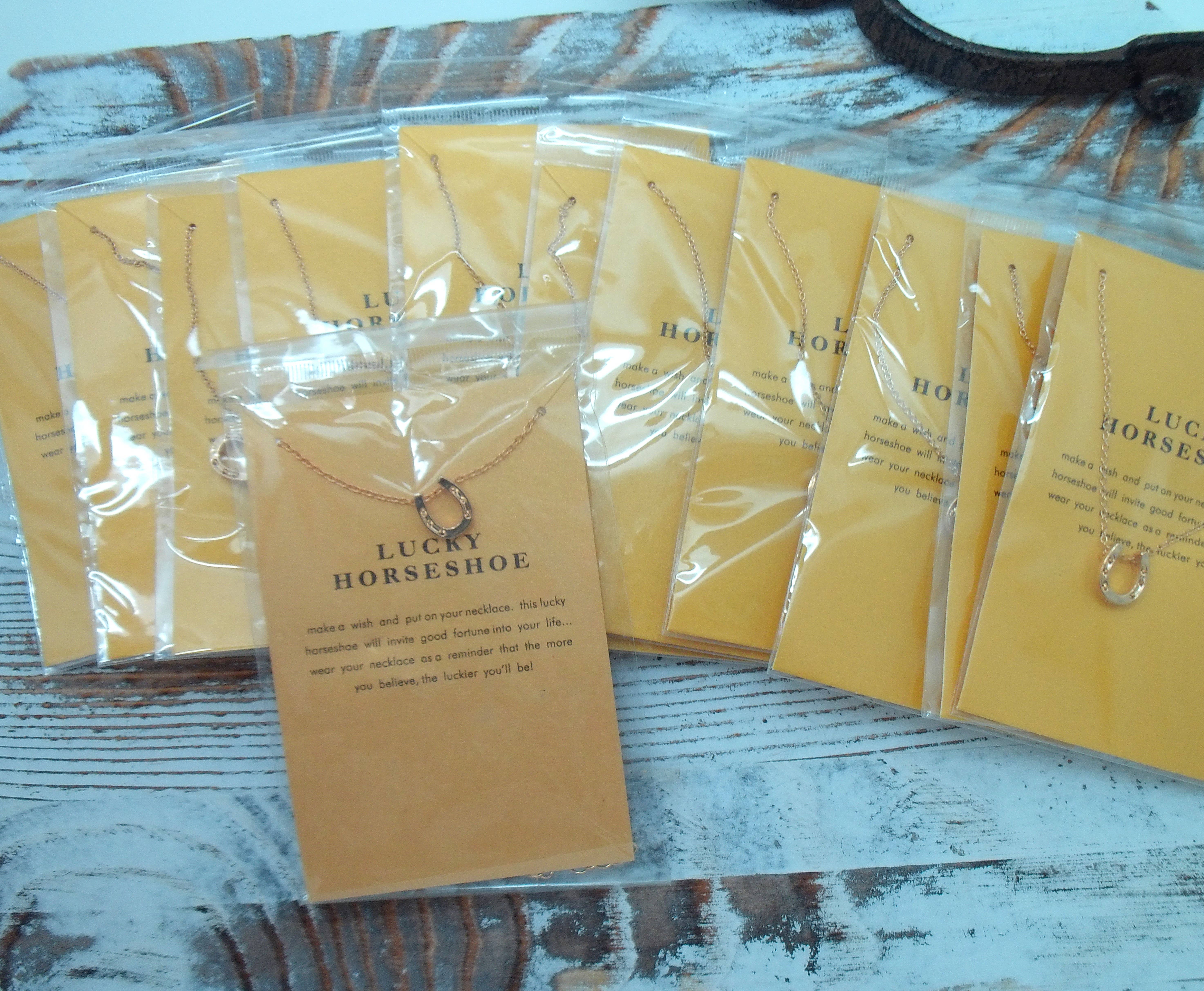 The Lucky Horse Company - Wholesale Pendant/Charm Necklace - Lucky Horseshoe Necklace (set of 12). Limited Quantities!1