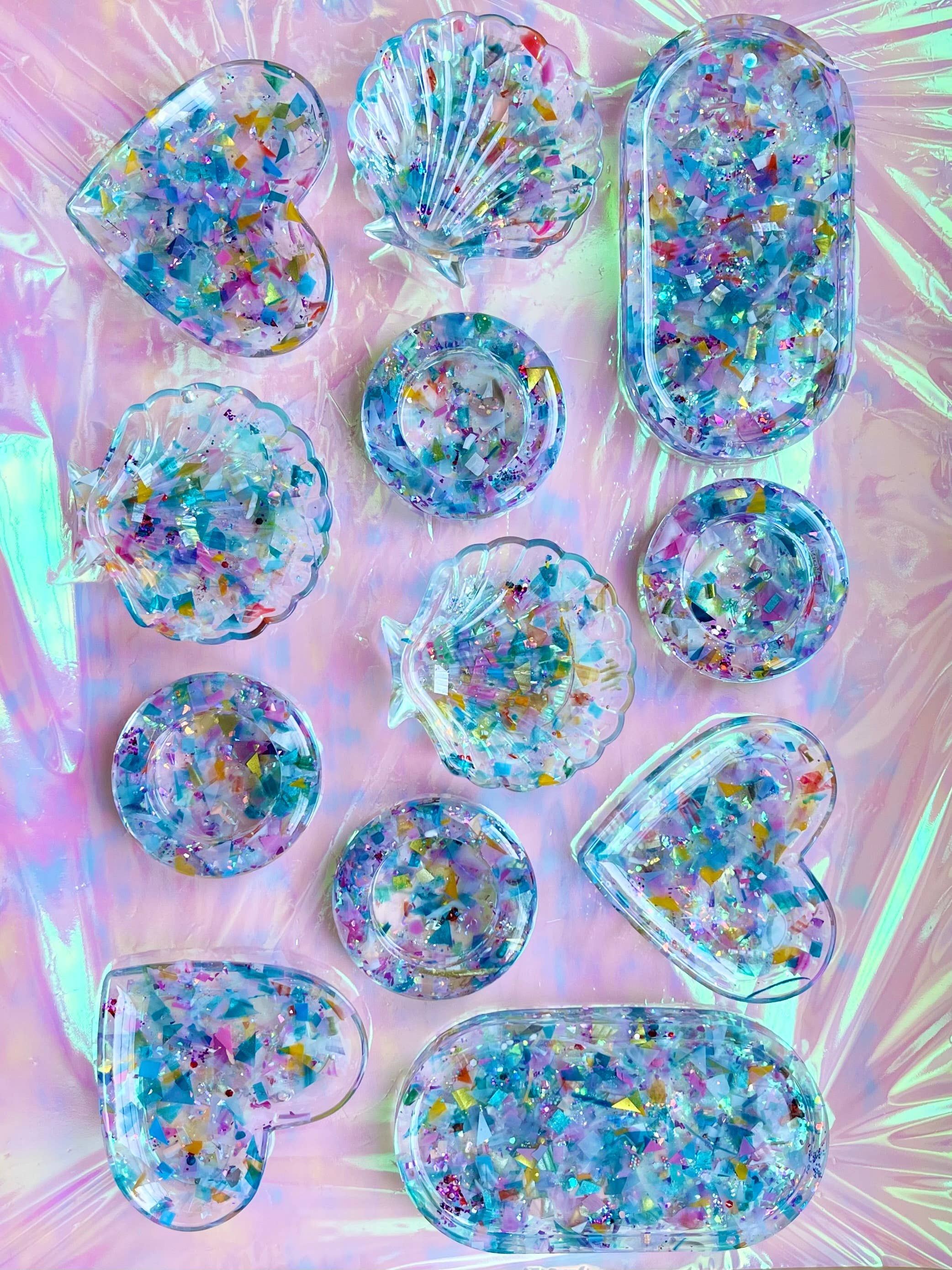 Prescription Resin - Wholesale Jewelry Dish - RESIN ROUND TRINKET BOWL | x 6 MIXED ASSORTMENT4