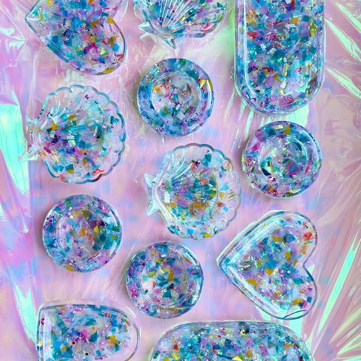 Prescription Resin - Wholesale Jewelry Dish - RESIN ROUND TRINKET BOWL | x 6 MIXED ASSORTMENT4