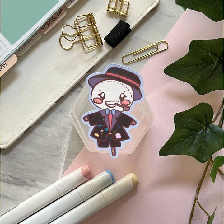Peony Lee Art - Wholesale Sticker - Turnip Head Plush Holographic Glitter Sticker