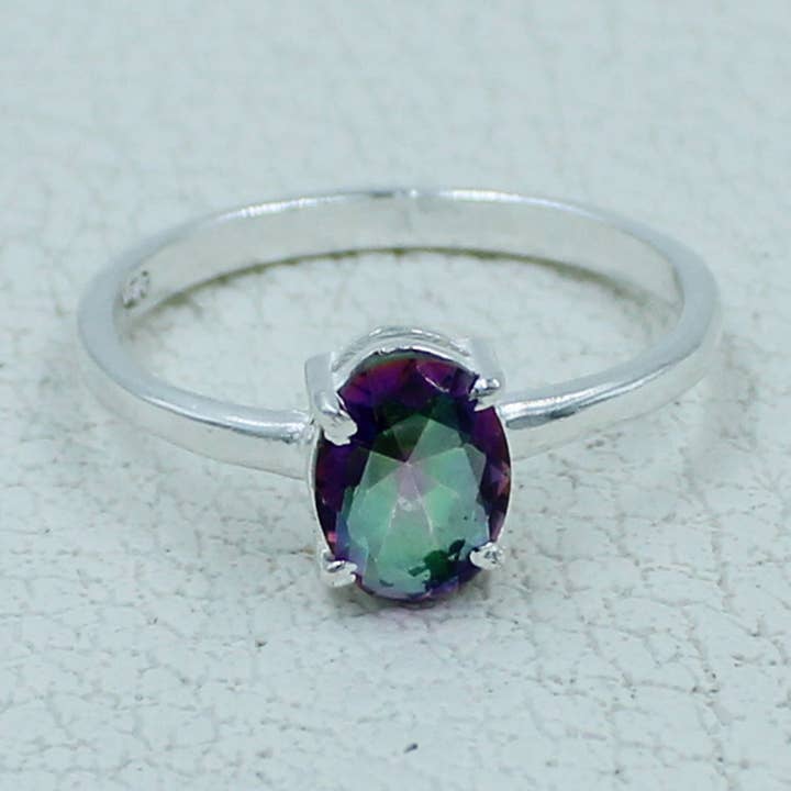 Silvex Jewelry - Wholesale Single Stone/Solitaire Ring - Garnet Minimalist Ring 925 Silver Birthstone Gift Jewelry30