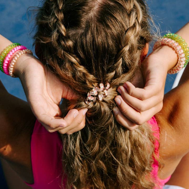 TELETIES - Wholesale Hair Tie - Spiral Hair Coils | Large | Tropical Punch Hair Ties