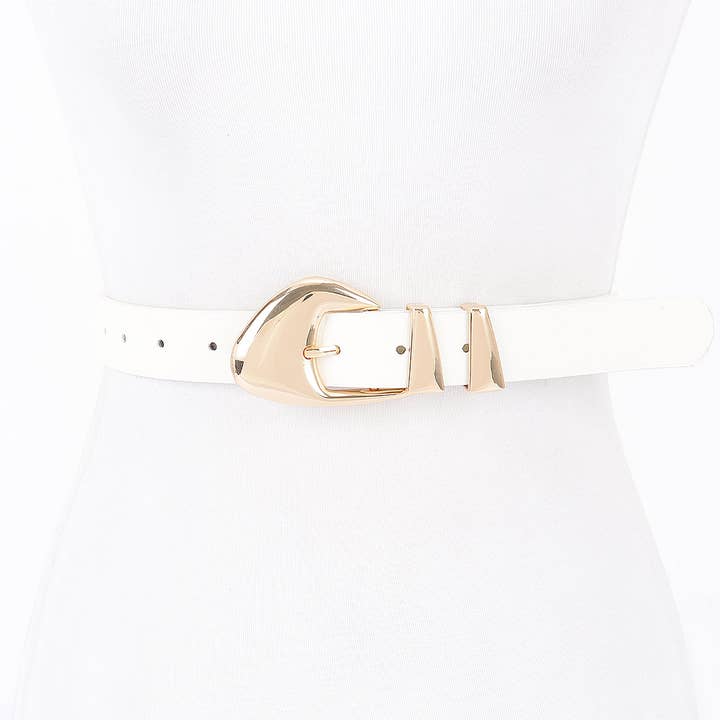 3AM BY H&D ACCESSORIES - Wholesale Belt - Women's - Faux Leather Multi Metal Buckle Belt2