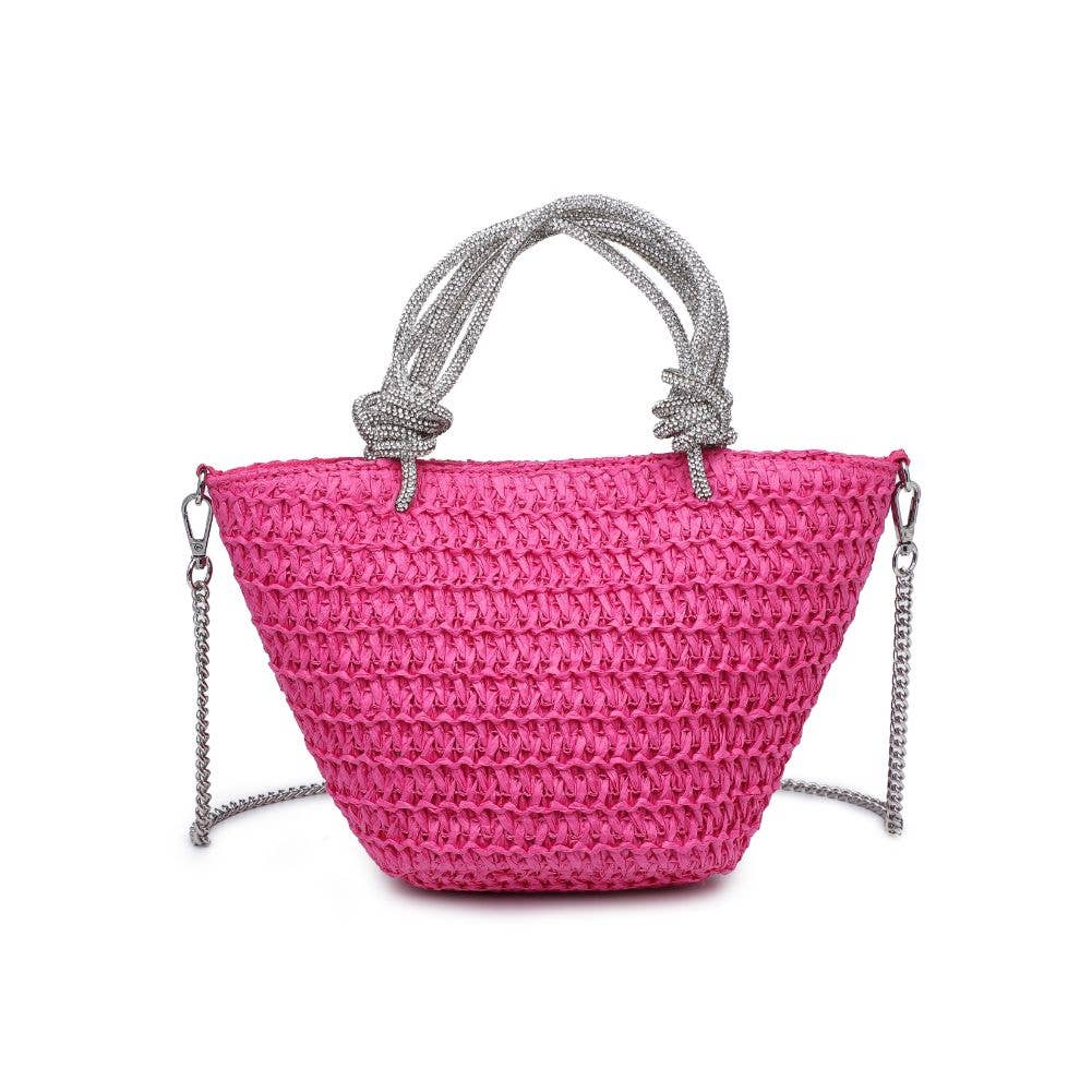 Urban Expressions – wholesale Bärkasse - Dam – Gaia Straw Mini Tote med kristallhandtag3