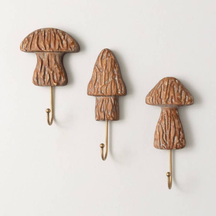 Sullivans Home Decor - Wholesale Wall Hook - Mushroom Wall Hooks Set Of 3