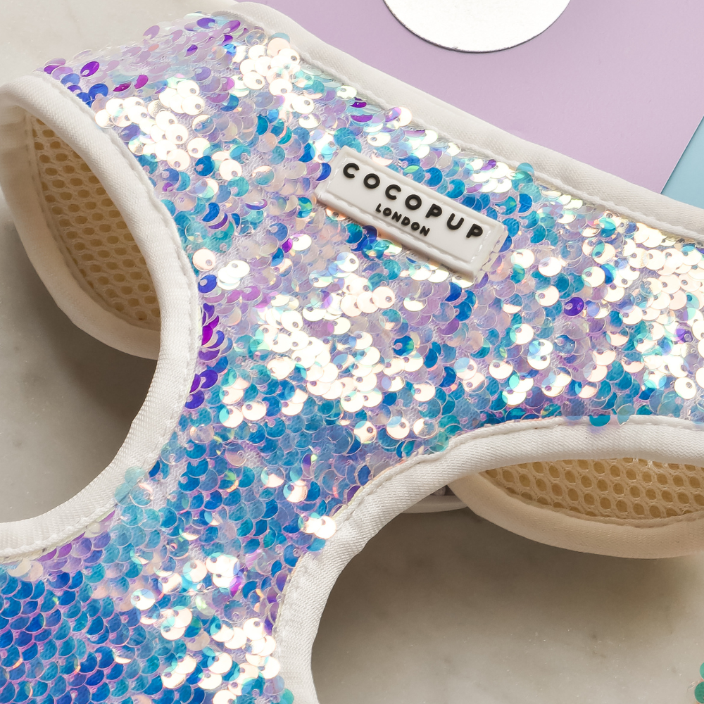 Cocopup London - Vendita all'ingrosso Pettorina - Cani - Imbracatura LUXE Party con Paillettes Olografiche3