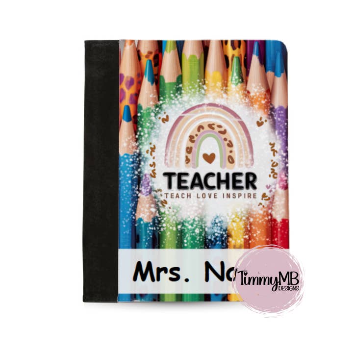 Leopard Pencil Teacher - Custom Notepad Portfolio for wholesale by TimmyMB Designs