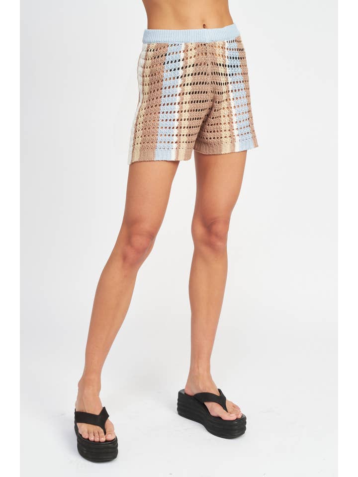 Emory Park – Engroshandel Shorts – Kvinder – STRIBEDE HÆKLEDE SHORTS