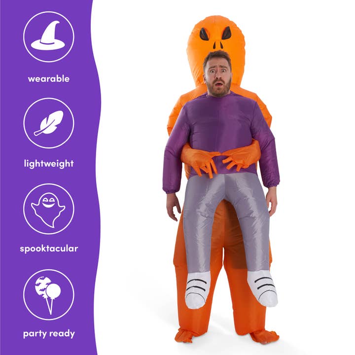 The Twiddlers - Wholesale Inflatables - Halloween Carry Me Alien Inflatable Adult Costume