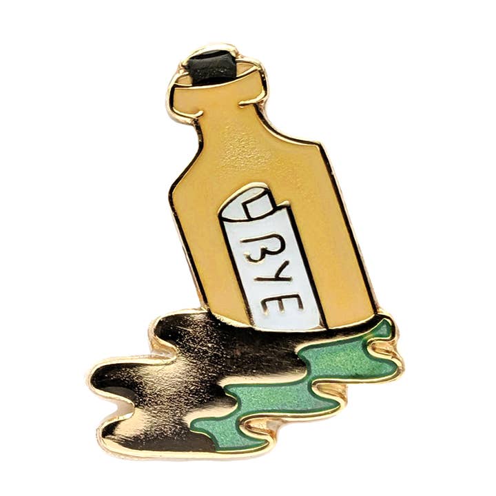 Message in a Bottle Enamel Pin for wholesale by Brandy Bingham