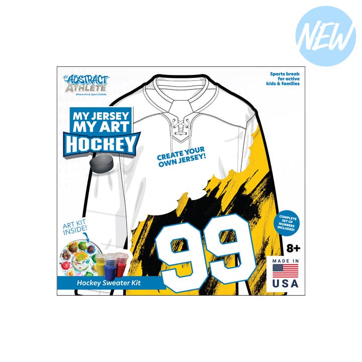 BeginAgain - Wholesale DIY Craft Kit - Kids - Abstract Athlete - My Jersey, My Art - Hockey